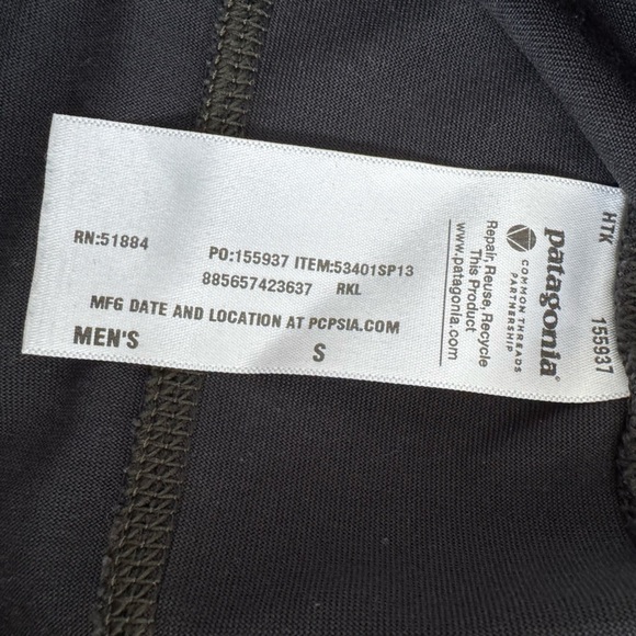 Patagonia Grey Polo Golf Shirt Short Sleeve Men's Fitted Stretch Contrast 53401 - Picture 6 of 8